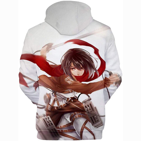 Image of Anime Attack On Titan 3D Printed Unisex Hoodie Pullover Eren Mikasa Ackerman Cosplay Sweatshirt