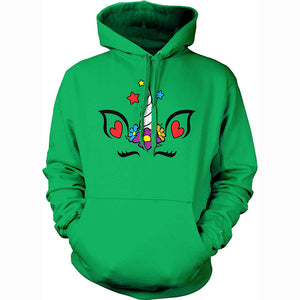 Unisex Cute Unicorn Face 3D Print Realistic Pullover Hoodie Hooded Sweatshirt