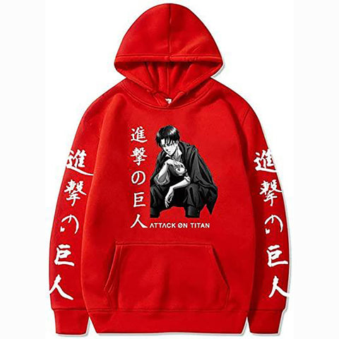 Image of Attack on Titan Hoodie Ackerman Levi Sweater Sweatshirt Cosplay Costume Pullover