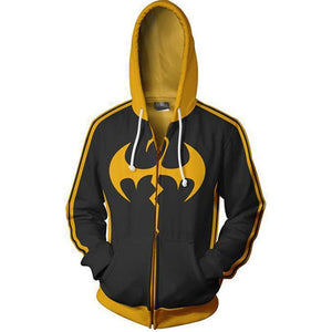 Superhero Iron Fist Hoodie Pullover Sweater Shirts Cosplay Costumes