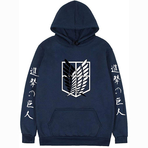 Image of Unisex Attack on Titan Hoodie Manga Survey Corps Wings of Freedom Print AOT Anime Cosplay Hooded Sweatshirts