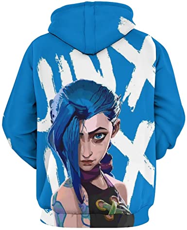 Image of League of Legends Hoodies - Character Jinx Hooded Sweatshirts