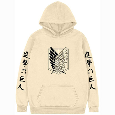 Image of Unisex Attack on Titan Hoodie Manga Survey Corps Wings of Freedom Print AOT Anime Cosplay Hooded Sweatshirts