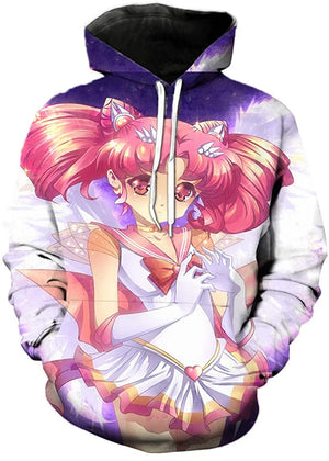 Anime Sailor Moon Hoodie - Sailor Chibi Moon 3D Print Pullover Hoodie