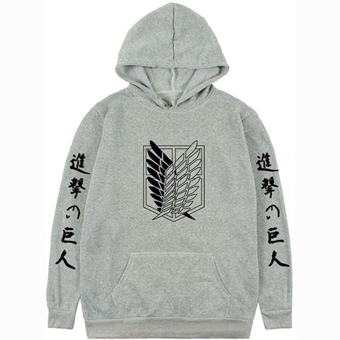 Image of Unisex Attack on Titan Hoodie Manga Survey Corps Wings of Freedom Print AOT Anime Cosplay Hooded Sweatshirts