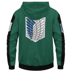 Attack On Titan Survey Corps Wings of Freedom 3D Printed Pullover Hoodie Sweatshirts Cosplay Costume Coat Unisex