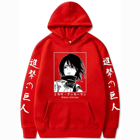 Image of Attack on Titan Eren Yeager Hoodie Sweatshirts Anime Pullover Unisex Harajuku Tracksui