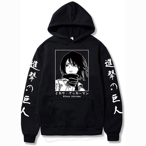 Image of Attack on Titan Eren Yeager Hoodie Sweatshirts Anime Pullover Unisex Harajuku Tracksui