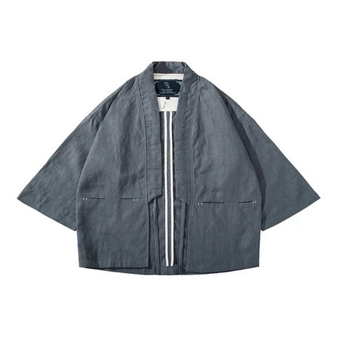 Image of Men's  Japanese Chinese style Loose Version Kimono Cardigan Thin Coat