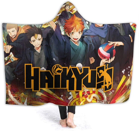 Image of Haikyuu Hinatashoyo Soft Blankets - Flannel Hooded Blankets