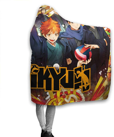 Image of Haikyuu Hinatashoyo Soft Blankets - Flannel Hooded Blankets