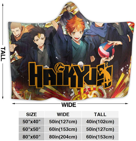 Image of Haikyuu Hinatashoyo Soft Blankets - Flannel Hooded Blankets