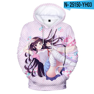 Danganronpa Monokuma Unisex 3D Hoodie Sweatshirt Hooded Streetwear