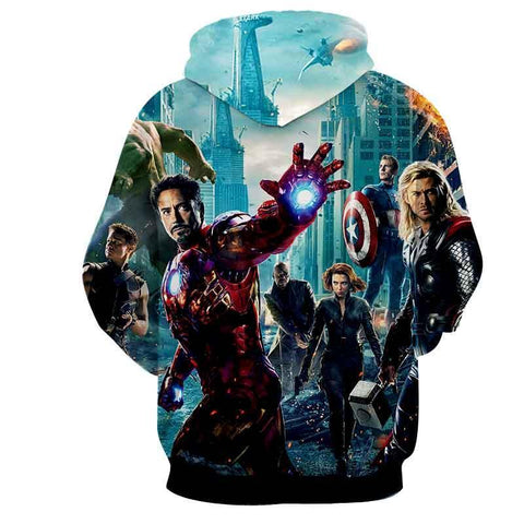 Image of The Avengers Iron Man Hoodies - Pullover Black Hoodie