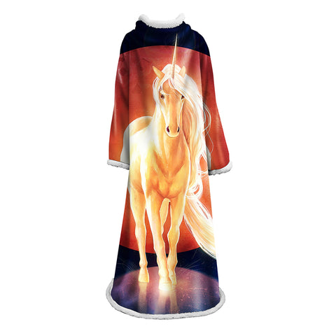 Image of Wolves Blanket With Sleeves-3D Digital Printed Animal Blanket Robe