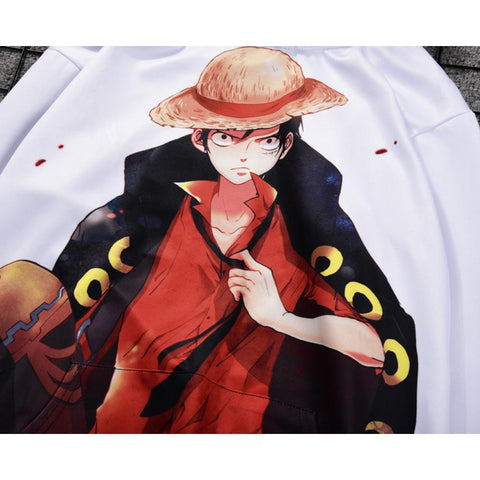 Image of One Piece Hoodie - Monkey D. Luffy Pullover Hoodie