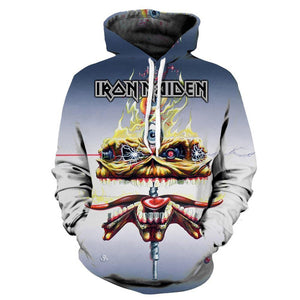 Fashion Iron Maiden Funny 3D Print Casual Hoodie Pullover