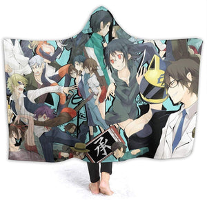 Anime Durarara Flannel Hooded Blanket Cloak