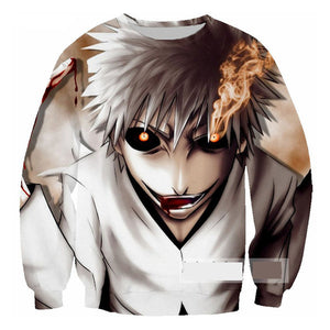 Men Bleach Printing Pullover Sweatshirt