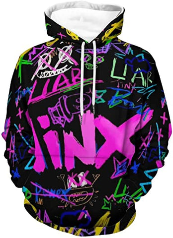 Image of League of Legends Hoodies - Character Jinx Hooded Sweatshirts