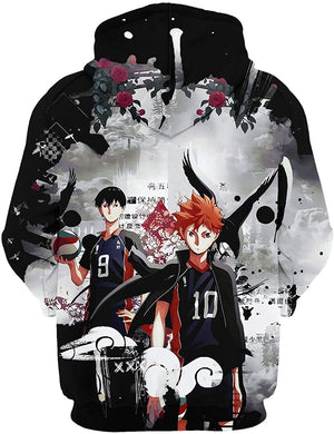 Haikyuu!! Unisex Anime Hoodie 3d Printed Anime Pullover Sweatshirts