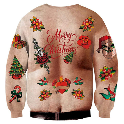 Image of Funny Xmas Pullover Sweatshirt Unisex Ugly Christmas Sweater for Men Women