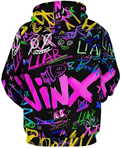 Image of League of Legends Hoodies - Character Jinx Hooded Sweatshirts