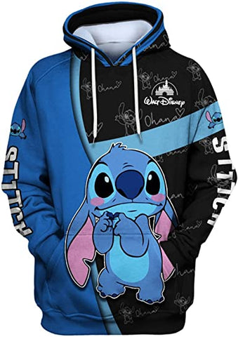 Image of Unisex Colorful Lilo And Stitch Hoodies 3D Casual Streetwear Sweatshirt