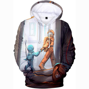 Video Game Among Us Hoodie - 3D Print Astronaut Drawstring Pullover Hoodie