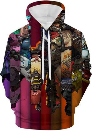 Overwatch Hoodie - Characters 3D Print Hooded Pullover Sweatshirt