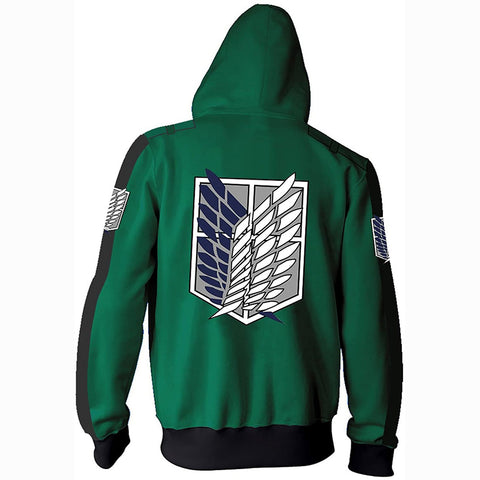 Image of Attack on Titan Unisex Collage Pullover Hoodie Sweatshirt Cosplay Costume