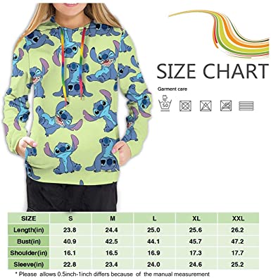 Colorful Cartoon Loli & Stitch Hooded Sweatshirt Pullover Hoodies