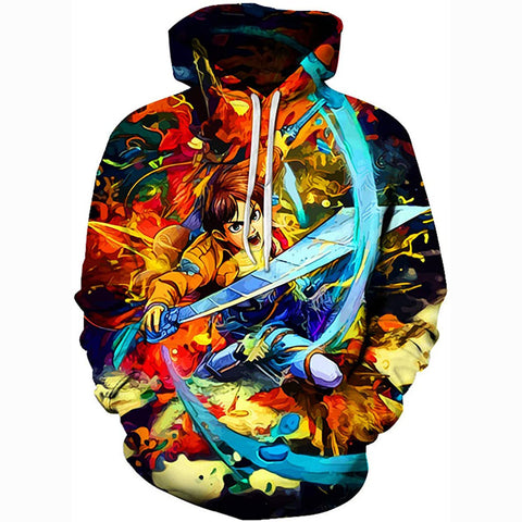 Image of Attack on Titan 3D Print Pullover Hoodie Sweatshirt with Pocket