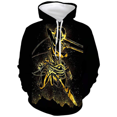 Image of Attack on Titan Hoodie 3D Print Manga Anime Pullover Hoodie Sweatshirt with Front Pocket