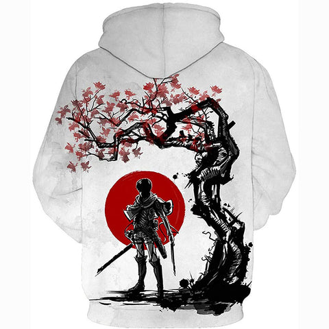 Image of Attack on Titan 3D Print Pullover Hoodie Sweatshirt with Pocket