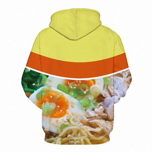 3D Ramen Chicken Noodle Soup Hoodie Sweatshirt For Men Women Cotton Funny