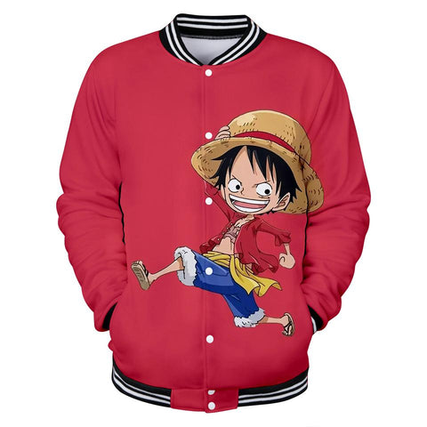 Image of Fashion One Piece Luffy Hoodies - 3D Baseball Jacket
