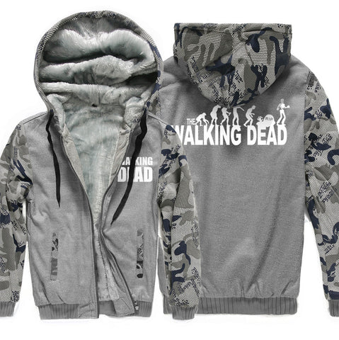 Image of The Walking Dead Jackets - Solid Color The Walking Dead Series Evolution Theory Icon Fleece Jacket