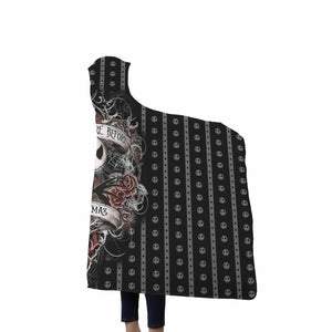 Jack Skellington Hooded Blanket - Black Blanket