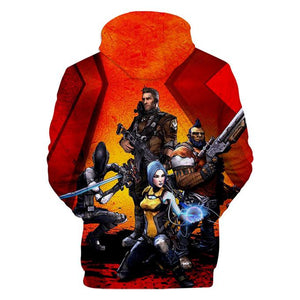 Fashion Games Borderlands Hoodies - 3D Digital Print Pullover Sweatshirts