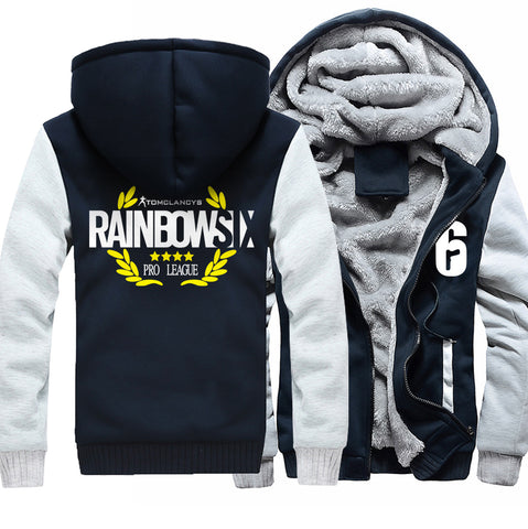 Image of RAINBOW SIX Jackets - Solid Color RAINBOW SIX Game Series RAINBOW SIX Sign Super Cool Fleece Jacket