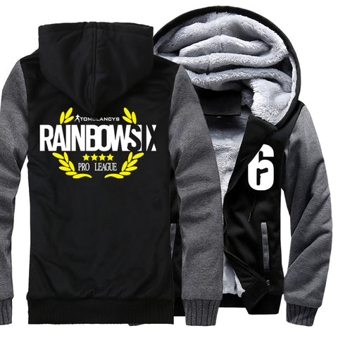 Image of RAINBOW SIX Jackets - Solid Color RAINBOW SIX Game Series RAINBOW SIX Sign Super Cool Fleece Jacket