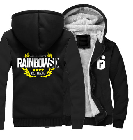 Image of RAINBOW SIX Jackets - Solid Color RAINBOW SIX Game Series RAINBOW SIX Sign Super Cool Fleece Jacket