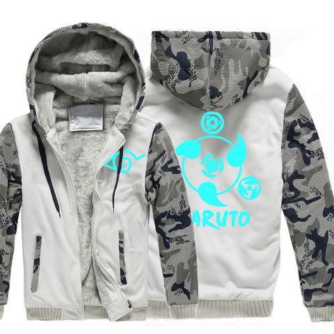 Image of Naruto  Jackets - Solid Color Naruto Anime Series Super Cool Luminous Fleece Jacket