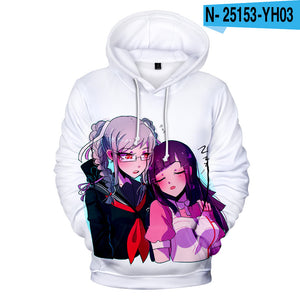 Danganronpa Monokuma Unisex 3D Hoodie Sweatshirt Hooded Streetwear