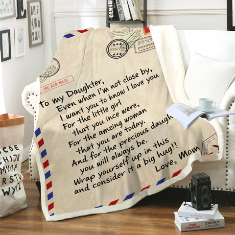 Image of Envelope Letter Writing Cashmere Blanket