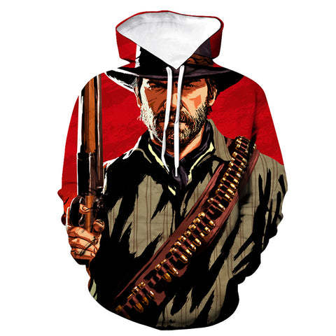 Image of Red Dead Redemption 2 Hoodies - Game 3D Print Hooded Sweatshirt