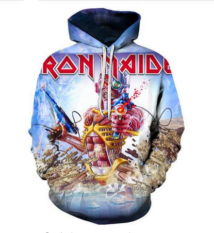 Image of Perfect Harajuku Style Iron Maiden 3D Print Hoodie