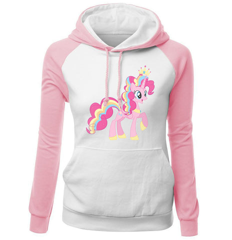 Image of Women Hoodies - Women Hoodie Series Cute Unicorn Rainbow Tail Fleece Hoodie