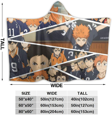 Image of Fleece Throws Blanket - Haikyuu!! Poster Wrinkle Resistant Bed Blanket